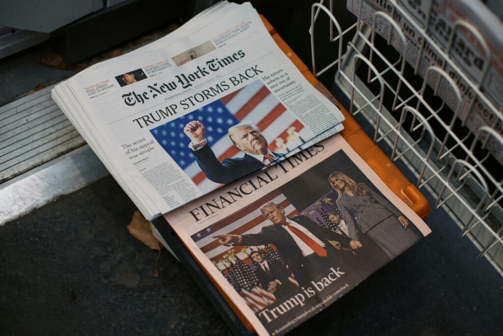 Tony Robbins and Donald Trump covering business connections, public influence, media attention, and leadership.